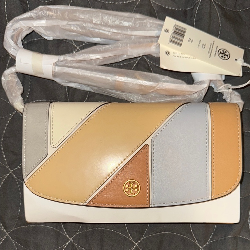 Tory Burch Multicolor Wallet - Cream, Tan, Gray